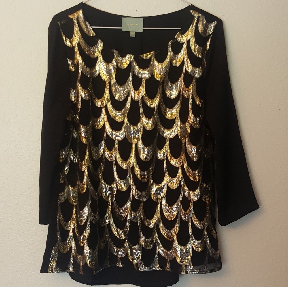 Skies Are Blue Blouse Sz MEDIUM